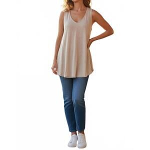 NEW DIVA USA sleeveless summer tank top in neutral